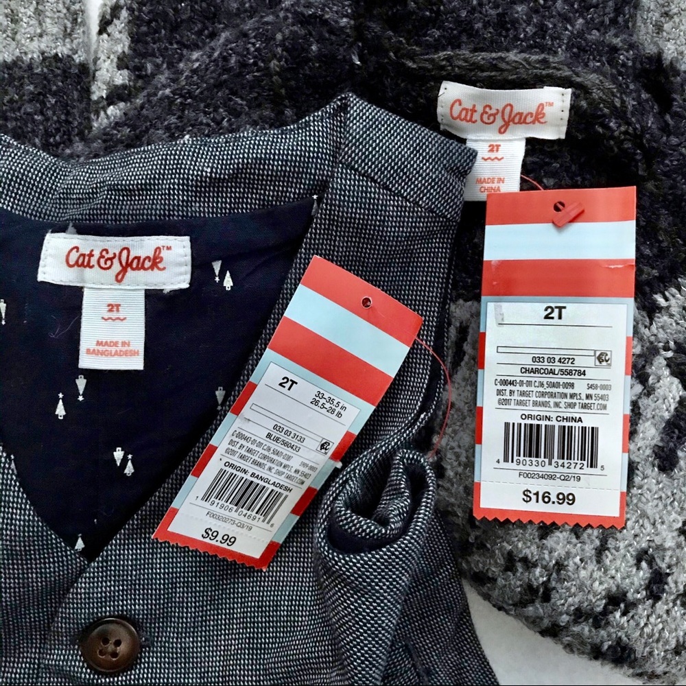 Cat & Jack NWT Sweater and Vest Bundle Boys 2T - Picture 10 of 11